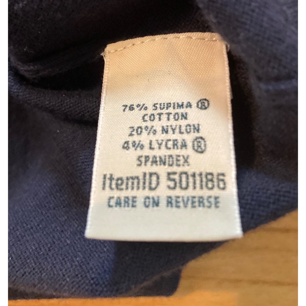 LL Bean Women M Blue Supima Cotton Stretch Button Front Cardigan Sweater Preppy - Picture 6 of 7